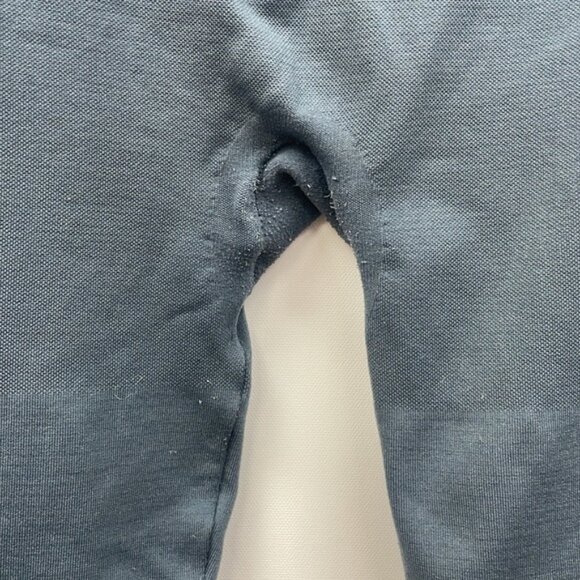 BLANQI Everyday Maternity High Rise Support 7/8 Ankle Leggings Blue Large - Picture 4 of 8